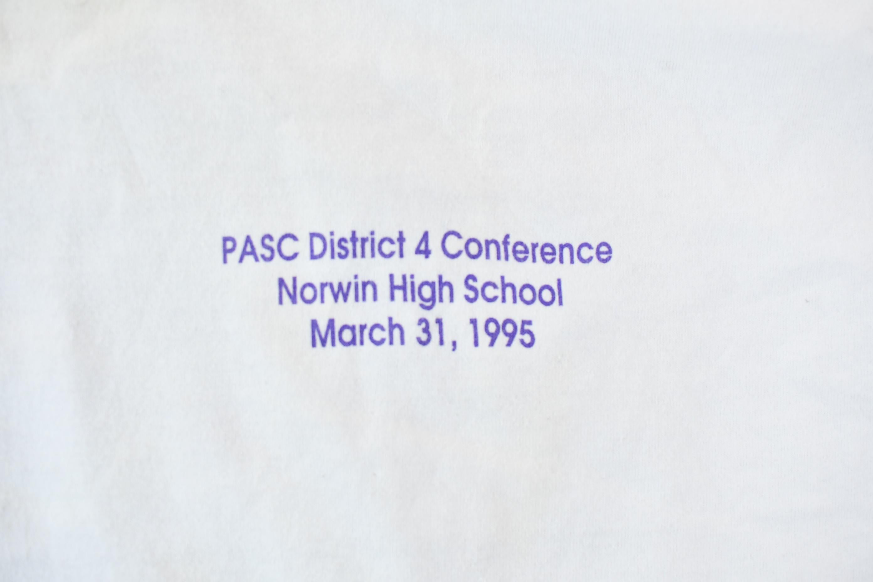 Vintage 1995 Norwin High School PASC District 4 Conference Single Stitch Graphic T-Shirt