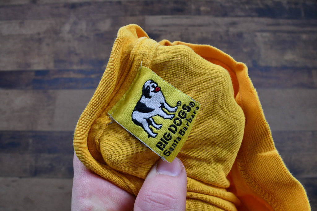 Vintage 2000 Big Dogs Yellow "Bite Me" T-Shirt