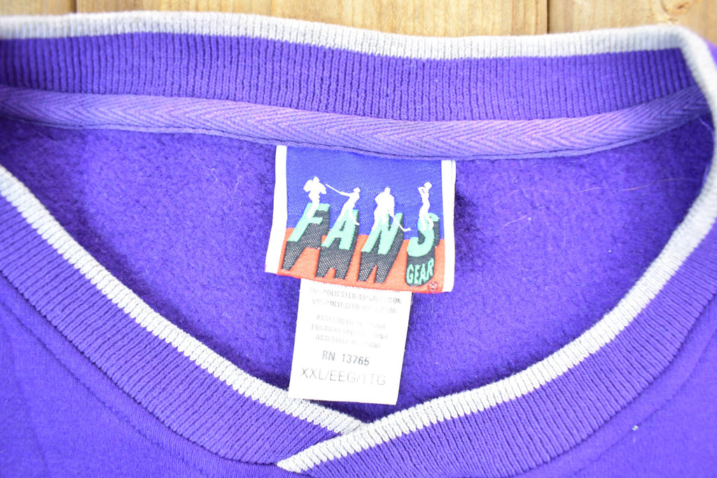 Vintage 1990s Minnesota Vikings Fans Gear NFL Purple Crewneck Sweatshirt