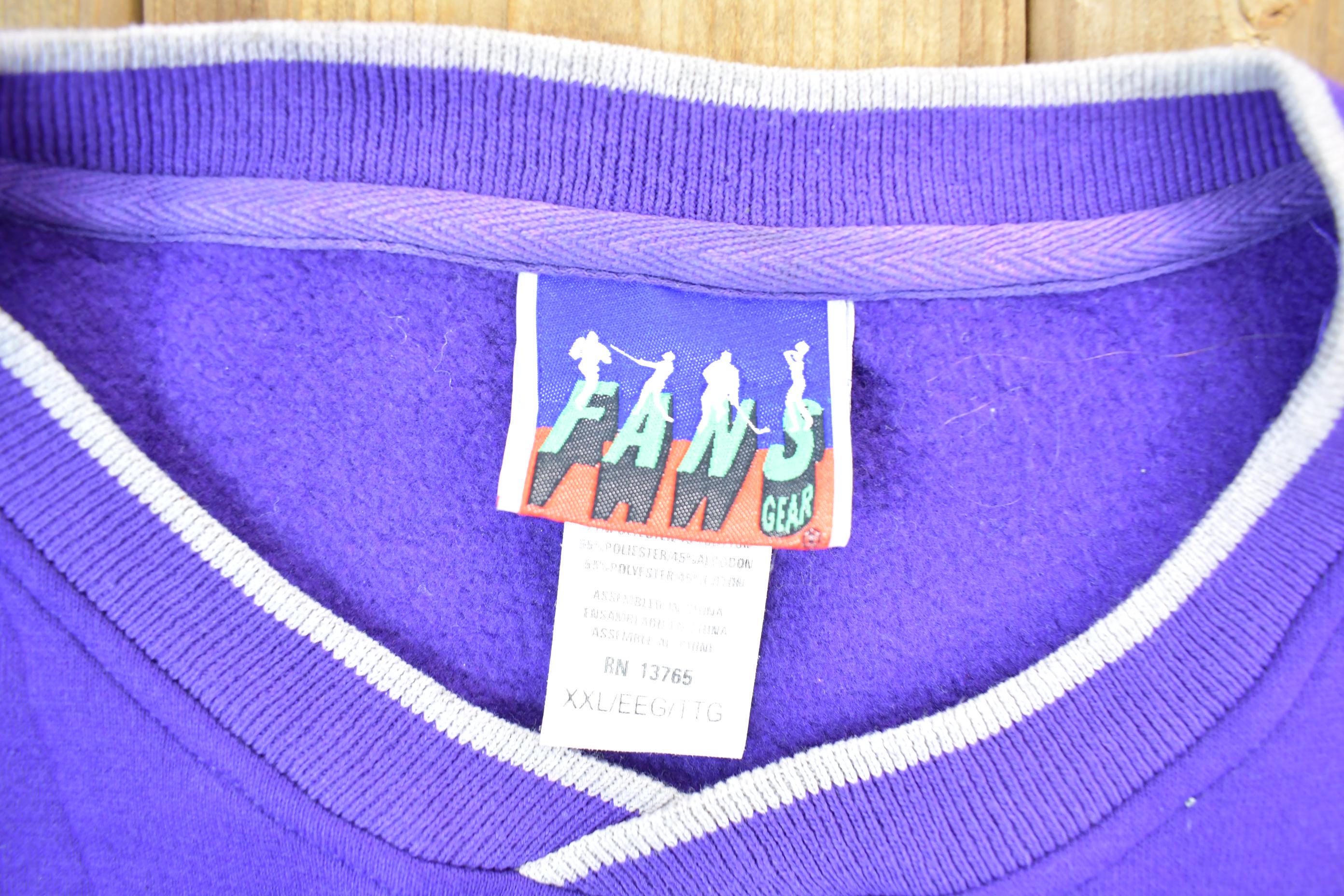 Vintage 1990s Minnesota Vikings Fans Gear NFL Purple Crewneck Sweatshirt