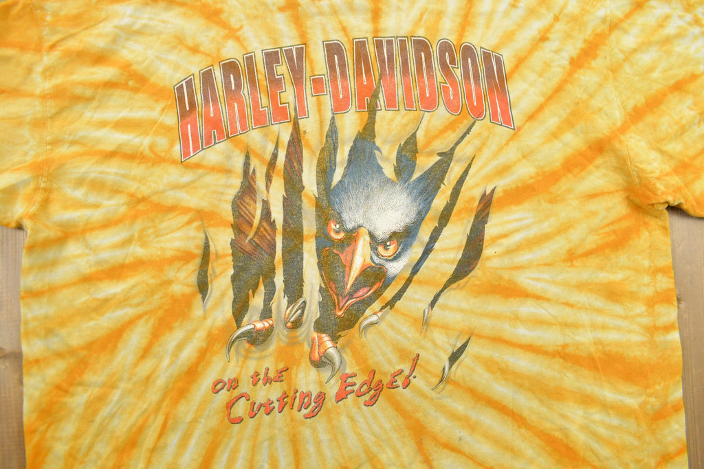 Vintage 2000 Boswell's Harley Davidson Nashville Tennessee Tie Dye Eagle Graphic T-Shirt