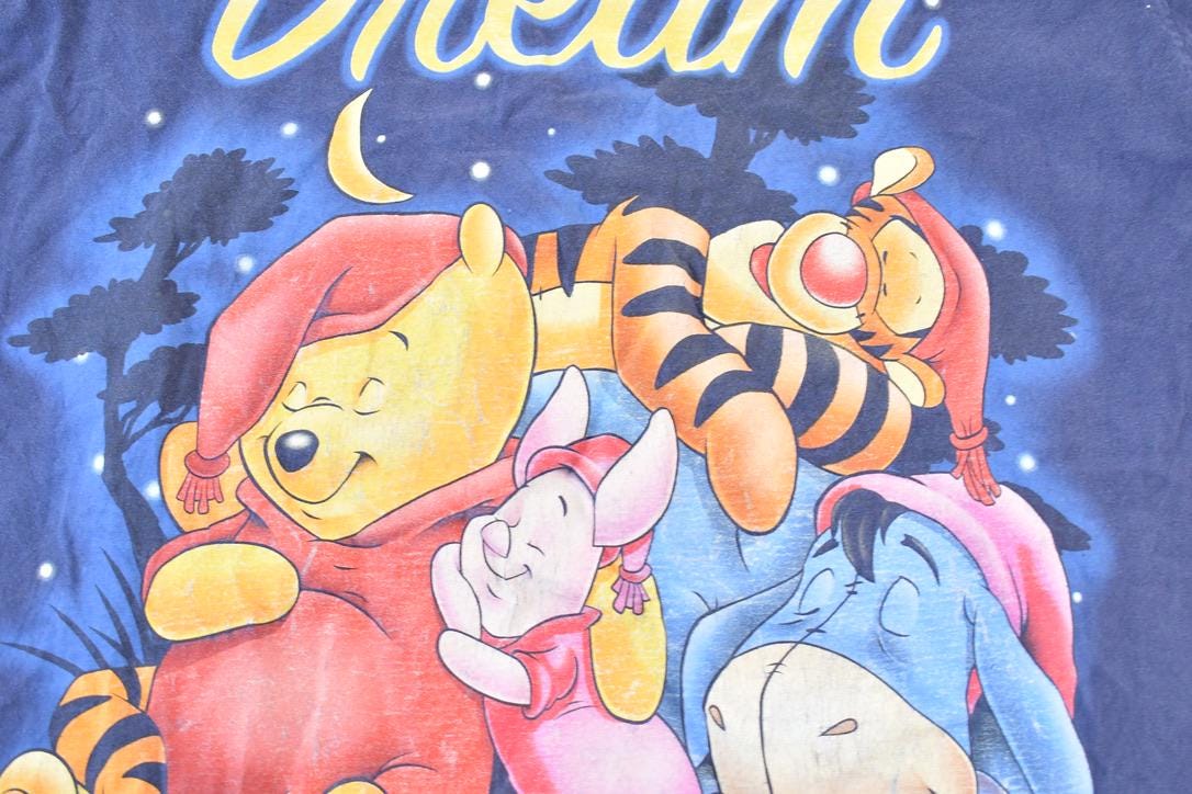 Vintage 1990s Disney Pooh Cartoon Promo T-Shirt
