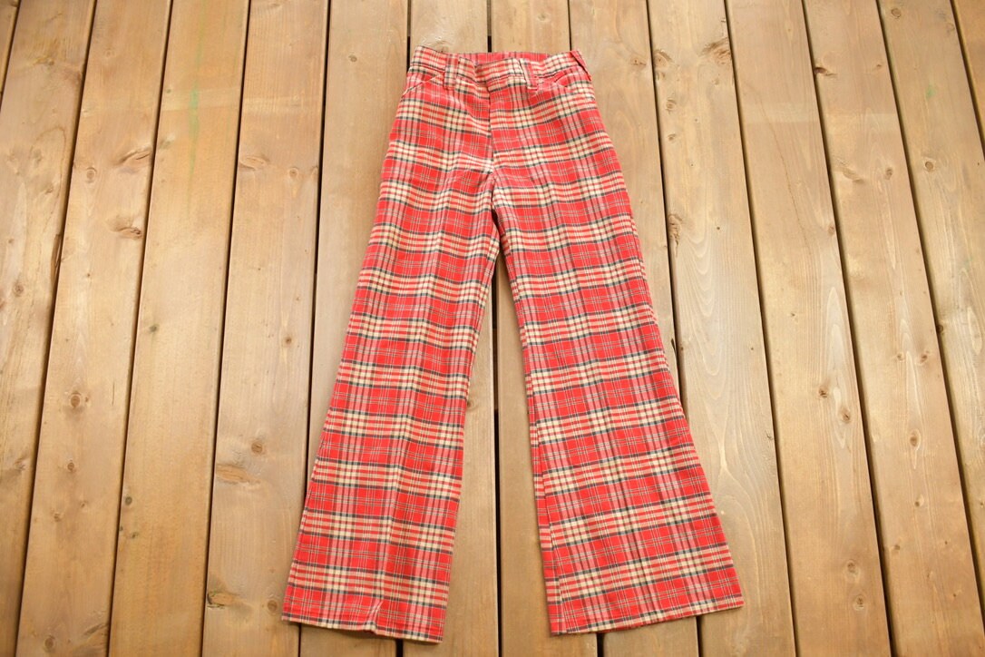 Vintage 1970s "Winnie The Pooh" Wool Trousers Size 24x28