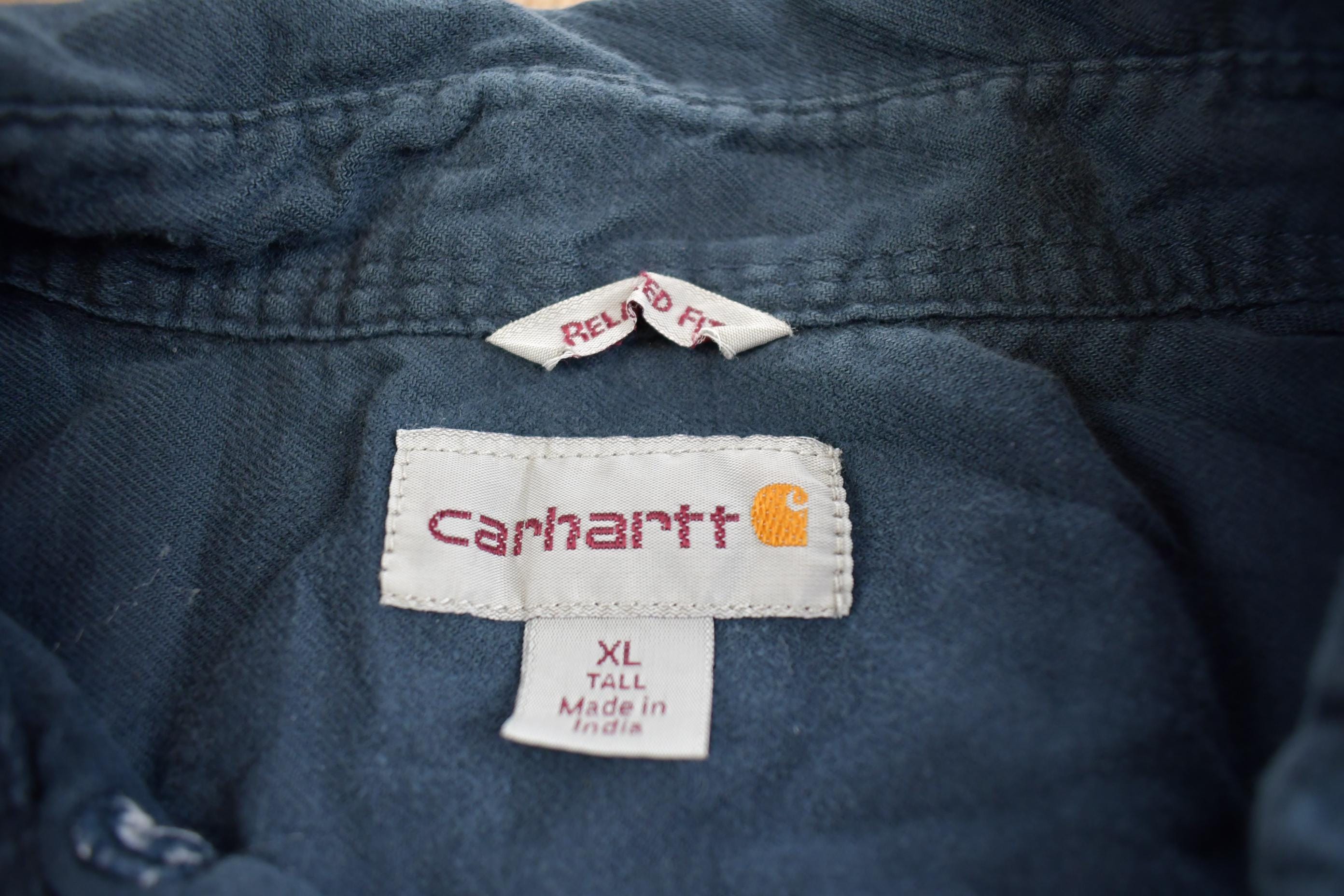 Vintage 1990s Carhartt Relaxed Fit Blank Button Up Shirt