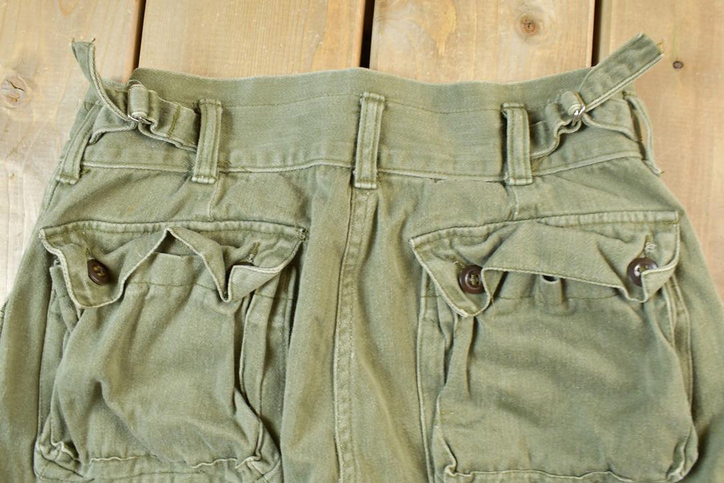 Vintage 1990s Army Green Cargo Pants Size 28 x 26