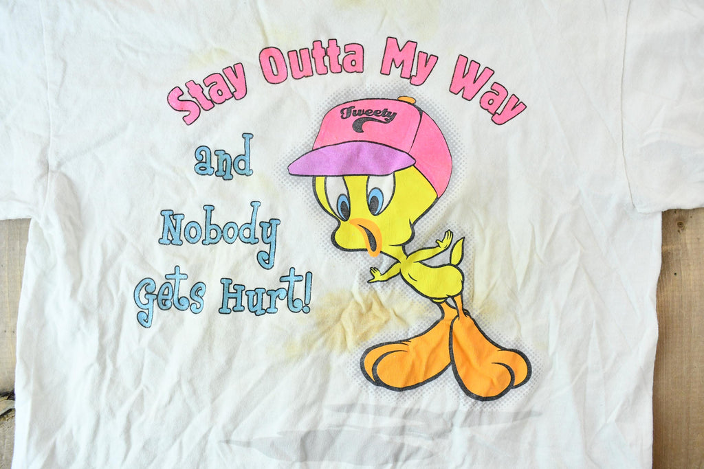 Vintage 1990s Tweety Bird Stay Outta My Way Graphic T-Shirt