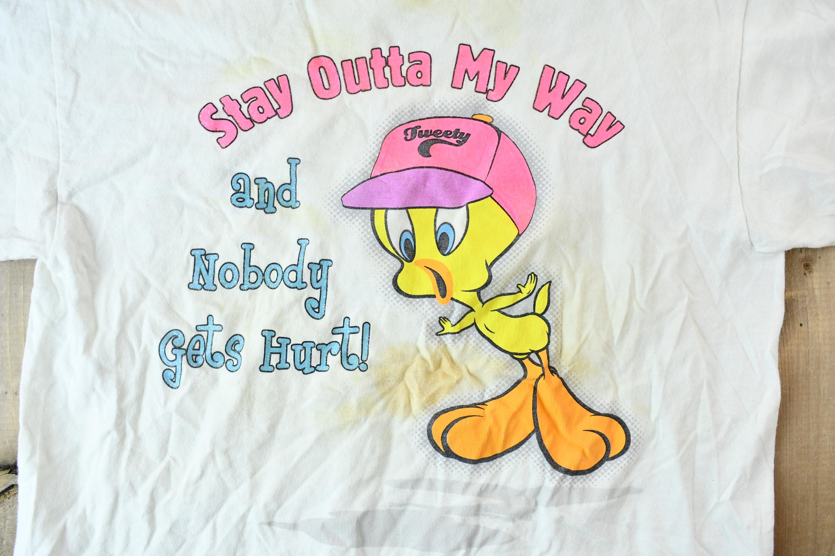 Vintage 1990s Tweety Bird Stay Outta My Way Graphic T-Shirt