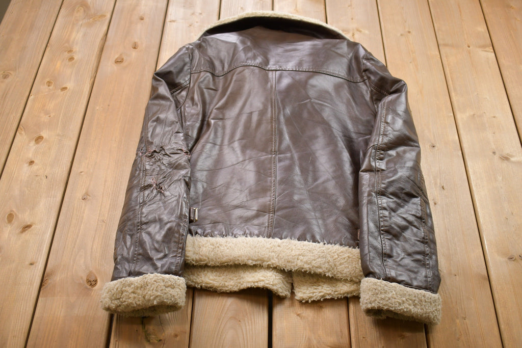Vintage 1980s Phase III Leather Fur Lined Jacket