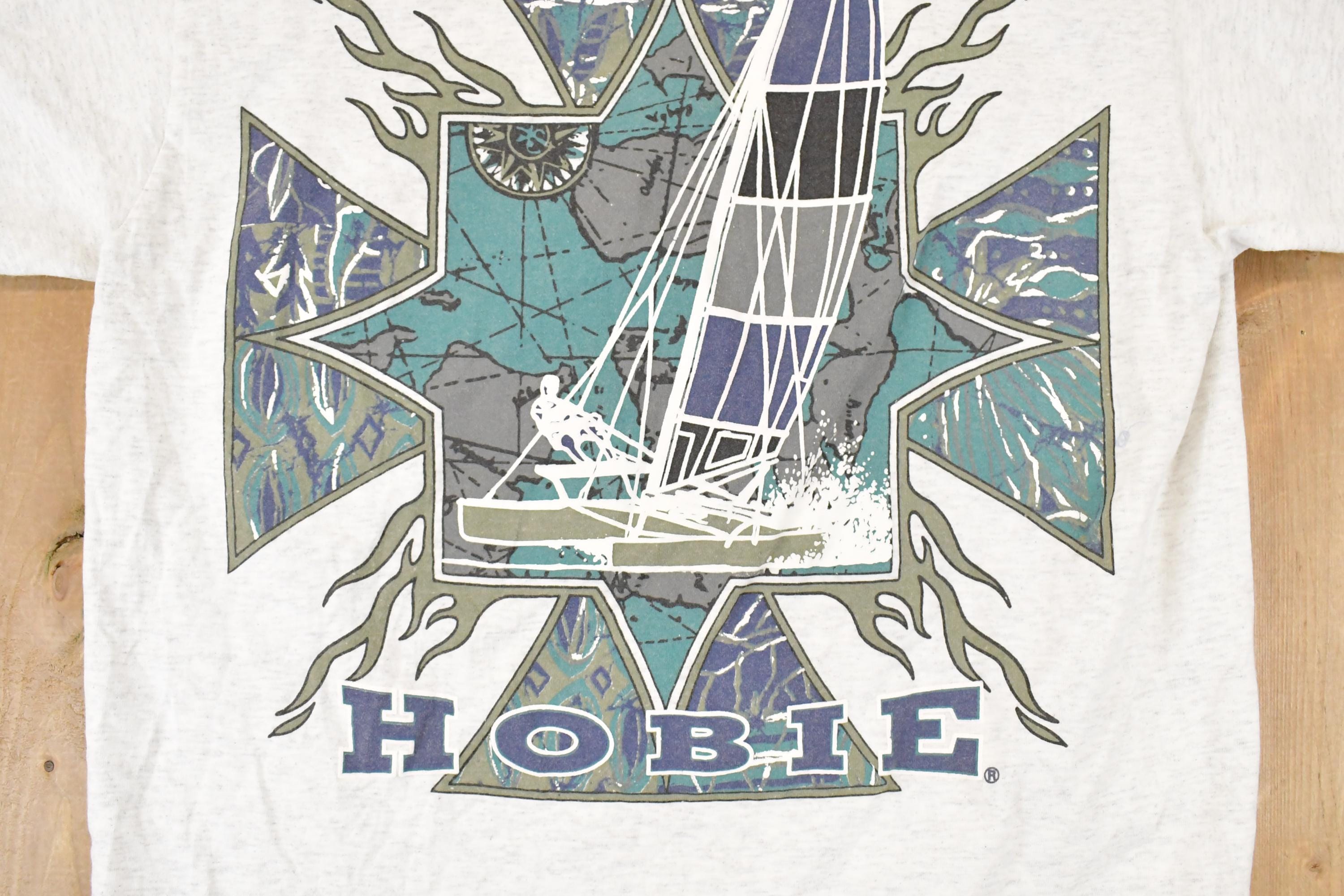 Vintage 1990s Hobie Souvenir Sailboating Travel T-Shirt Men's M