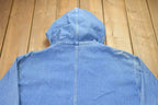 Vintage 1990s Andy Johns Woman Denim Hooded Jean Jacket