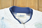 Vintage 1990s Artisans AOP Lighthouses Crewneck Sweatshirt Made In USA Mens L