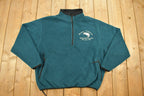 Vintage 1990s Big Manistee River Fleece Zip Up Sweater