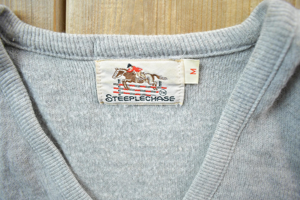 Vintage 1970s Steeple Chase Knit V- Neck Sweater