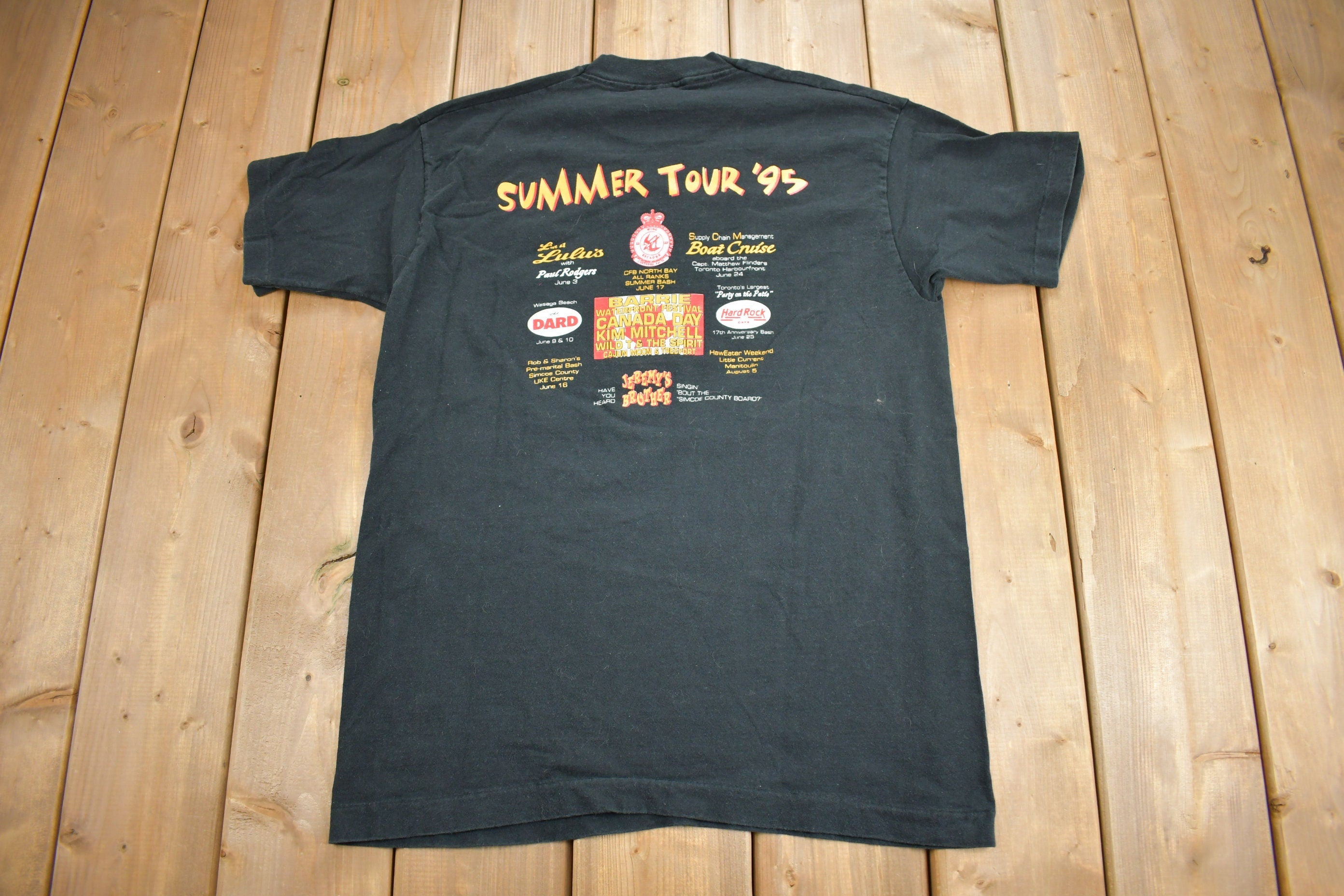 Vintage 1995 Cajun Moon Summer Tour Graphic T Shirt
