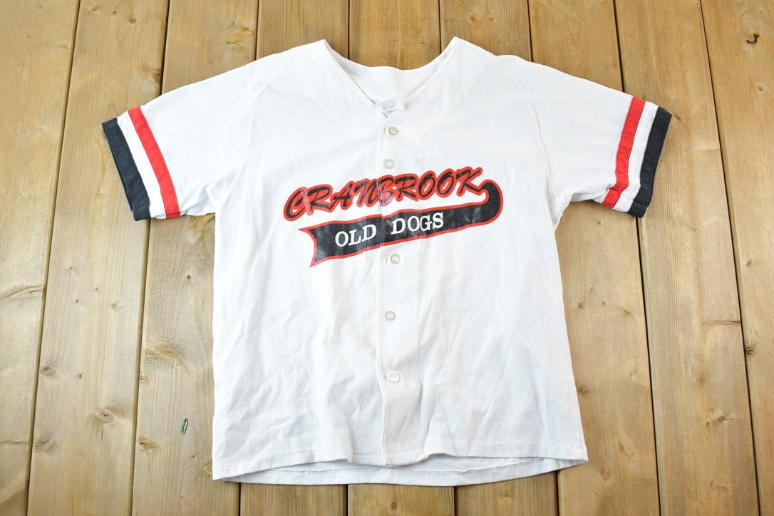 Vintage 1990s Granbrook Old Dogs Souvenir Baseball Jersey Men's M