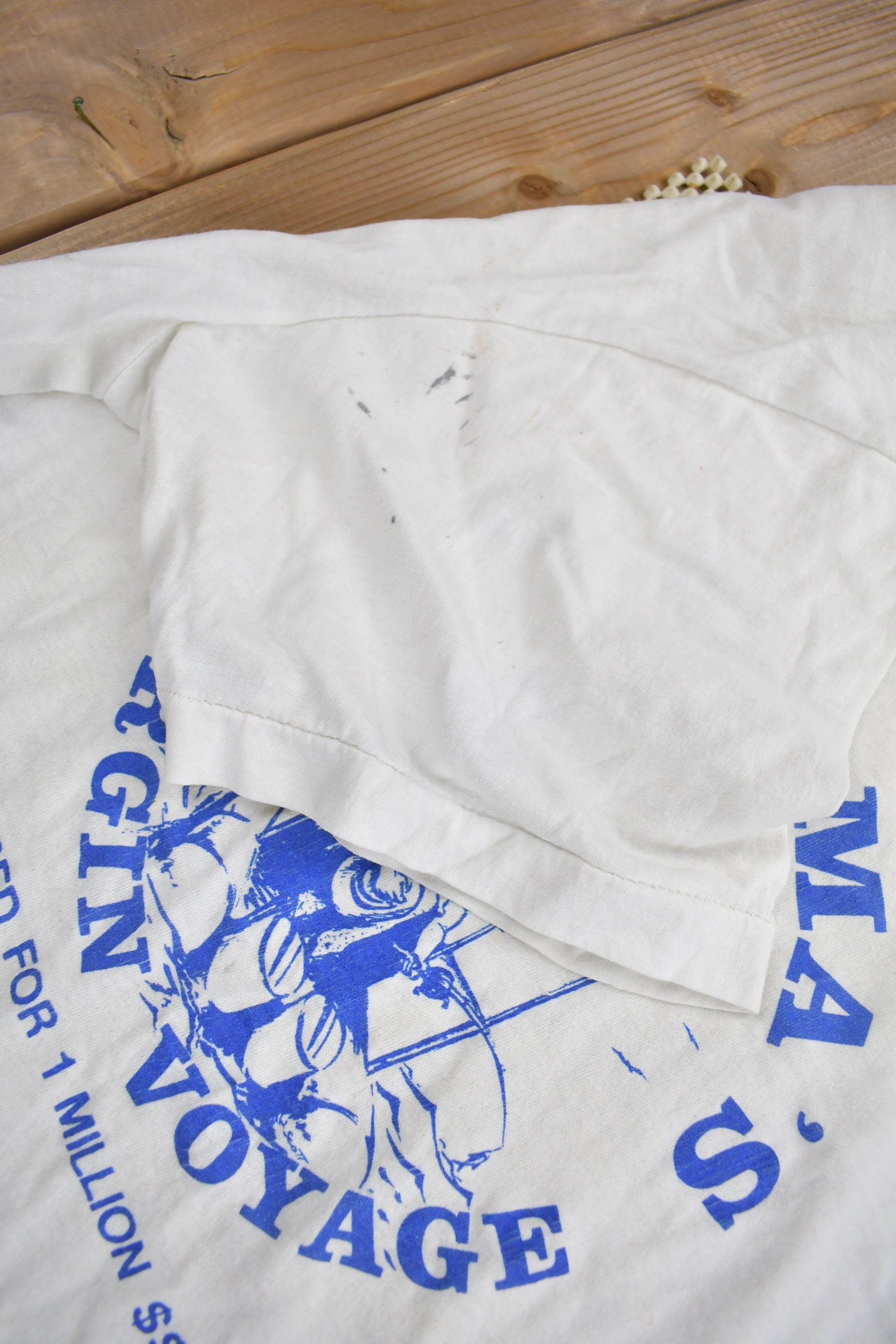 Vintage 1980s Yo Mama's Virgin Voyage Graphic T Shirt