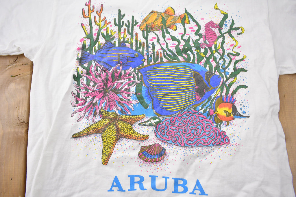 Vintage 1990s Aruba Fishies Graphic T-Shirt