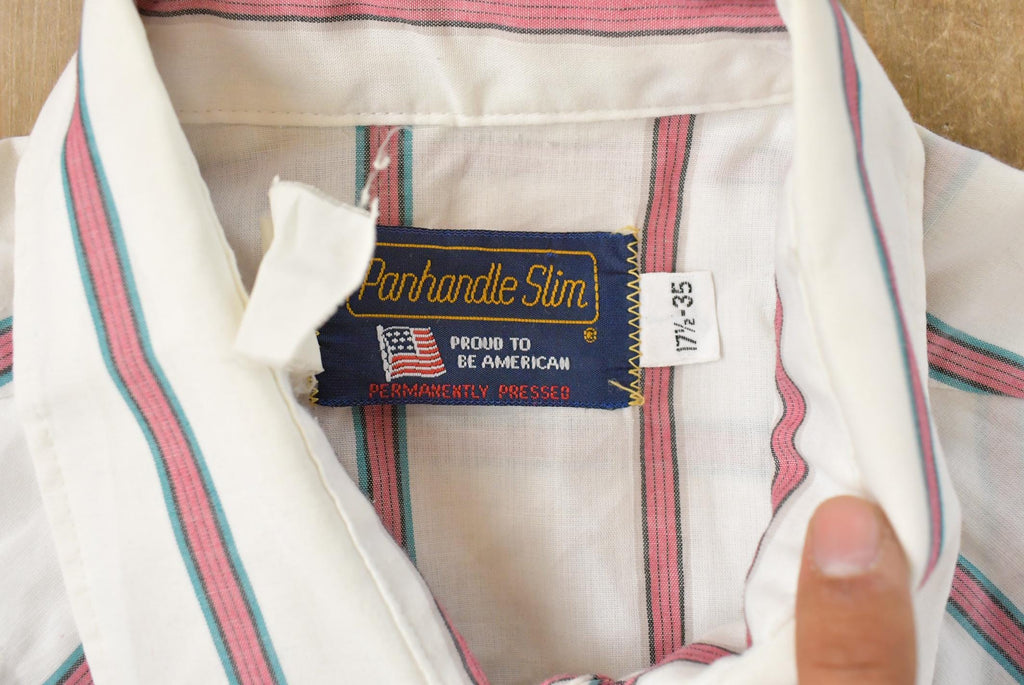 Vintage 1980s Panhandle Slim Striped Button Up Shirt Men's XL