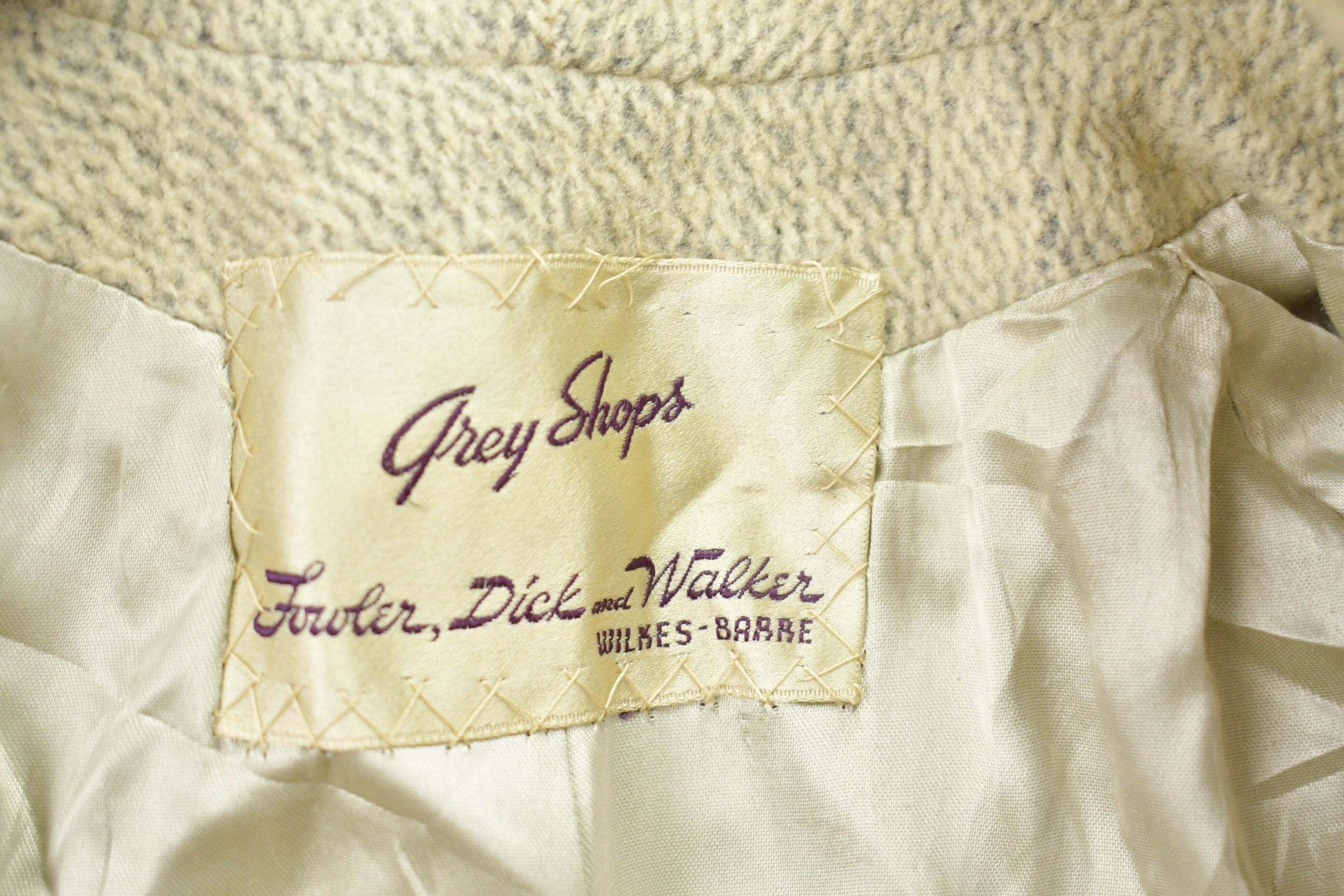 Vintage 1990s Grey Shops Wool Jacket