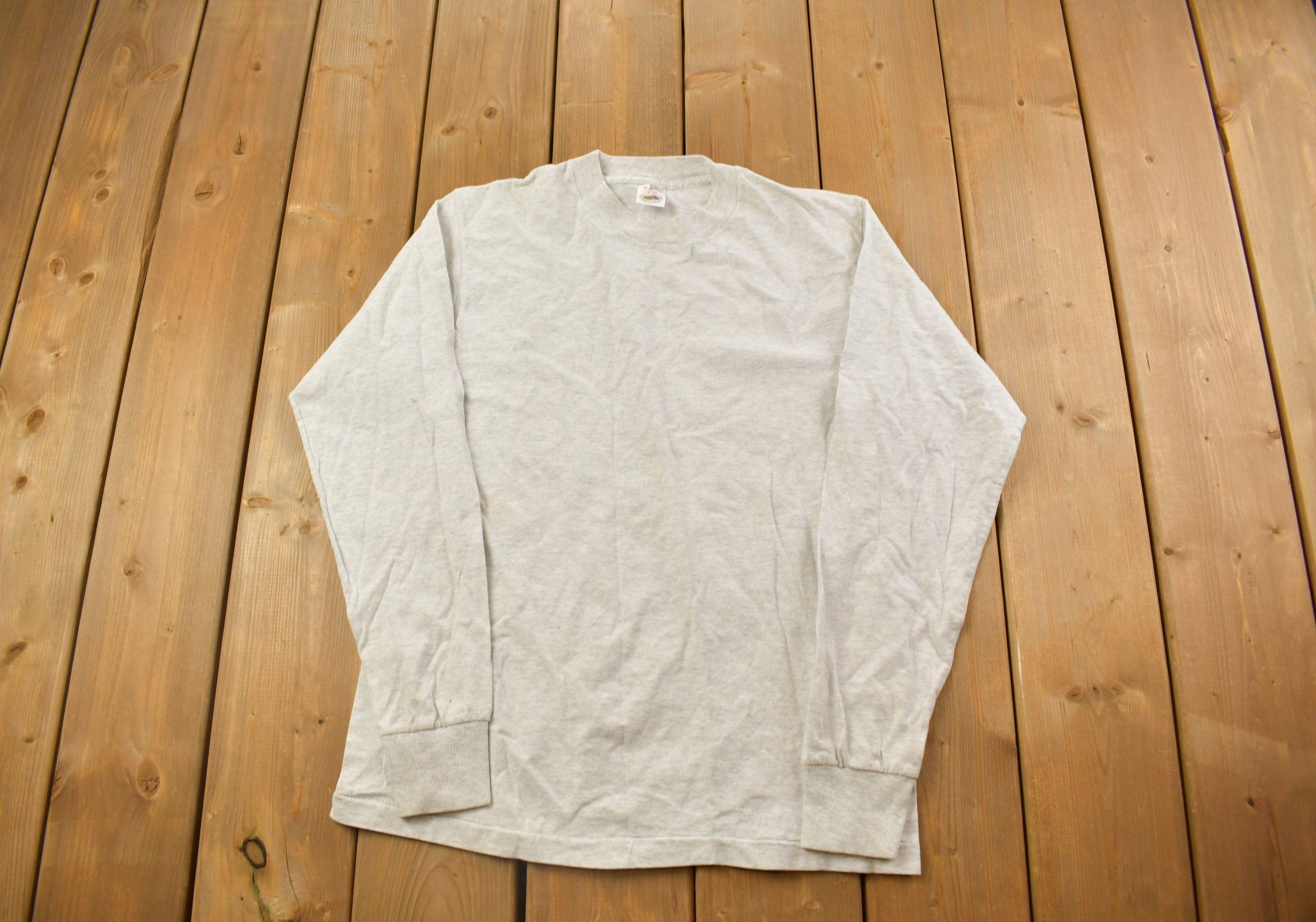 Vintage 1990s Fruit Of The Loom Blank Long Sleeve Shirt