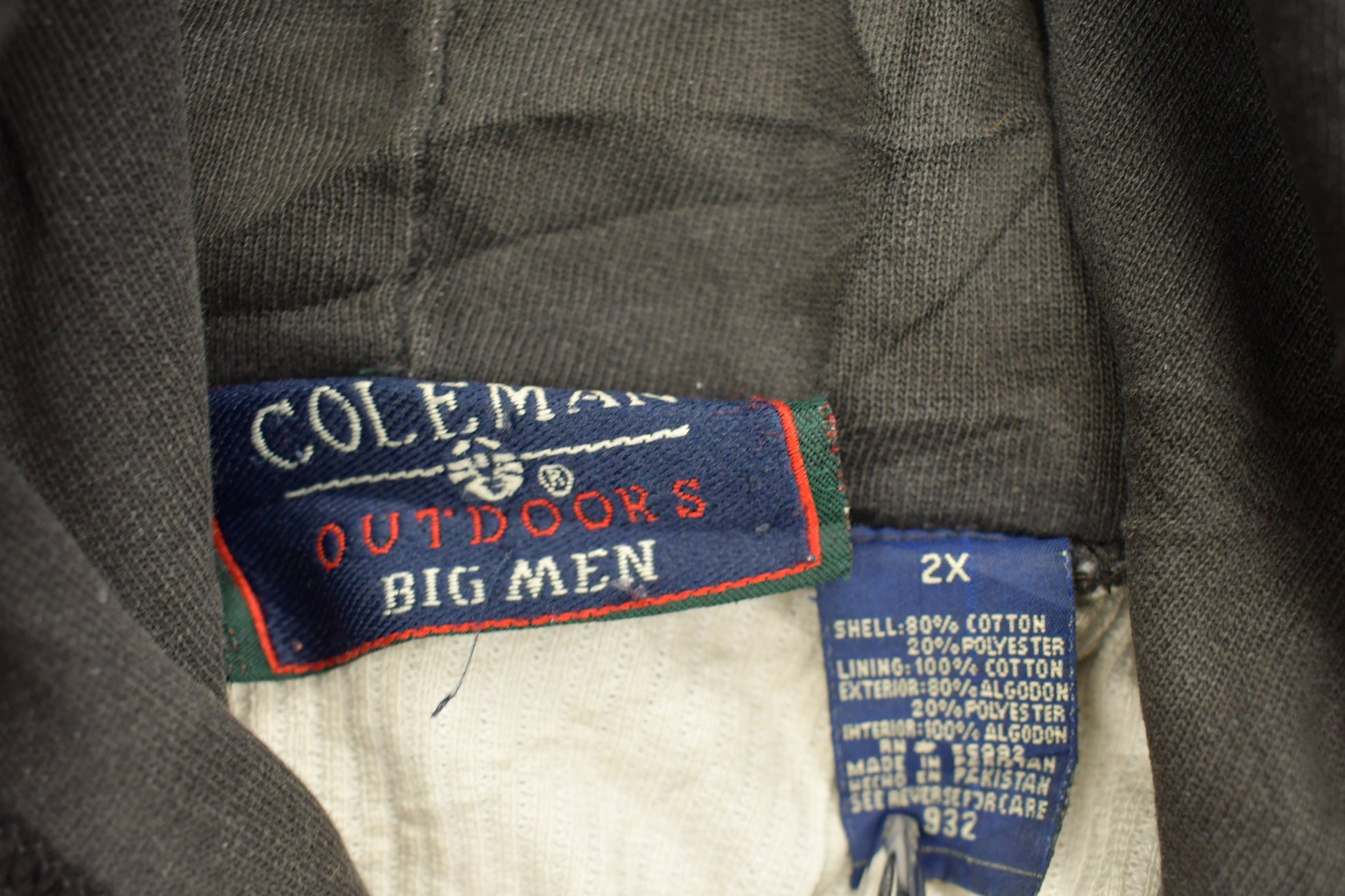 Vintage 1990s Coleman Outdoors Blank Zip Up Hoodie / 90s Crewneck / Made In Canada / Essential / Streetwear / Zip Up Hoodie / Blank Zip Up