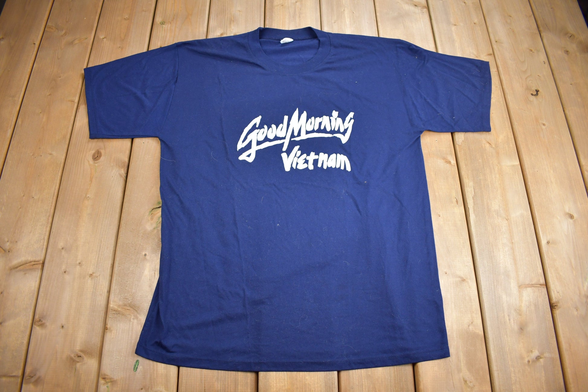 Vintage 1970s Good Morning Vietnam Graphic T Shirt  Vintage Military T Shirt  Vietnam War  70s Tee