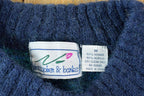 Vintage 1990s Christopher And Banks Mohair Knit Plaid Crewneck Sweater