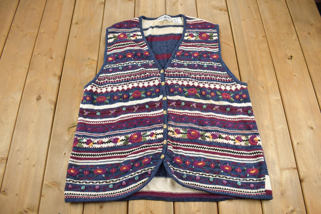 Vintage Y2K Knit Cardigan Vest
