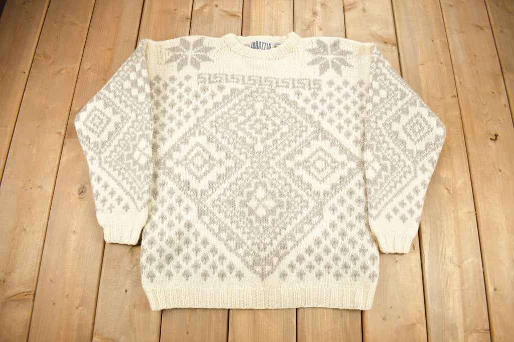 Vintage 1990s Iarazzia Winter Theme Knit Crewneck Sweater