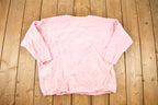 Vintage 1990s Basic Editions Chunky Knit Cute Kitties Screen Printed Crewneck Sweatshirt Women's L /