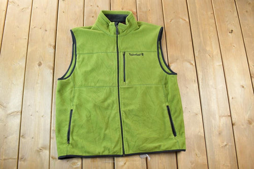 Vintage Y2K Timberland Fleece Sweater Vest / Outdoorsman / 90s Sweater / Streetwear / Hiking / Fleece Zip up