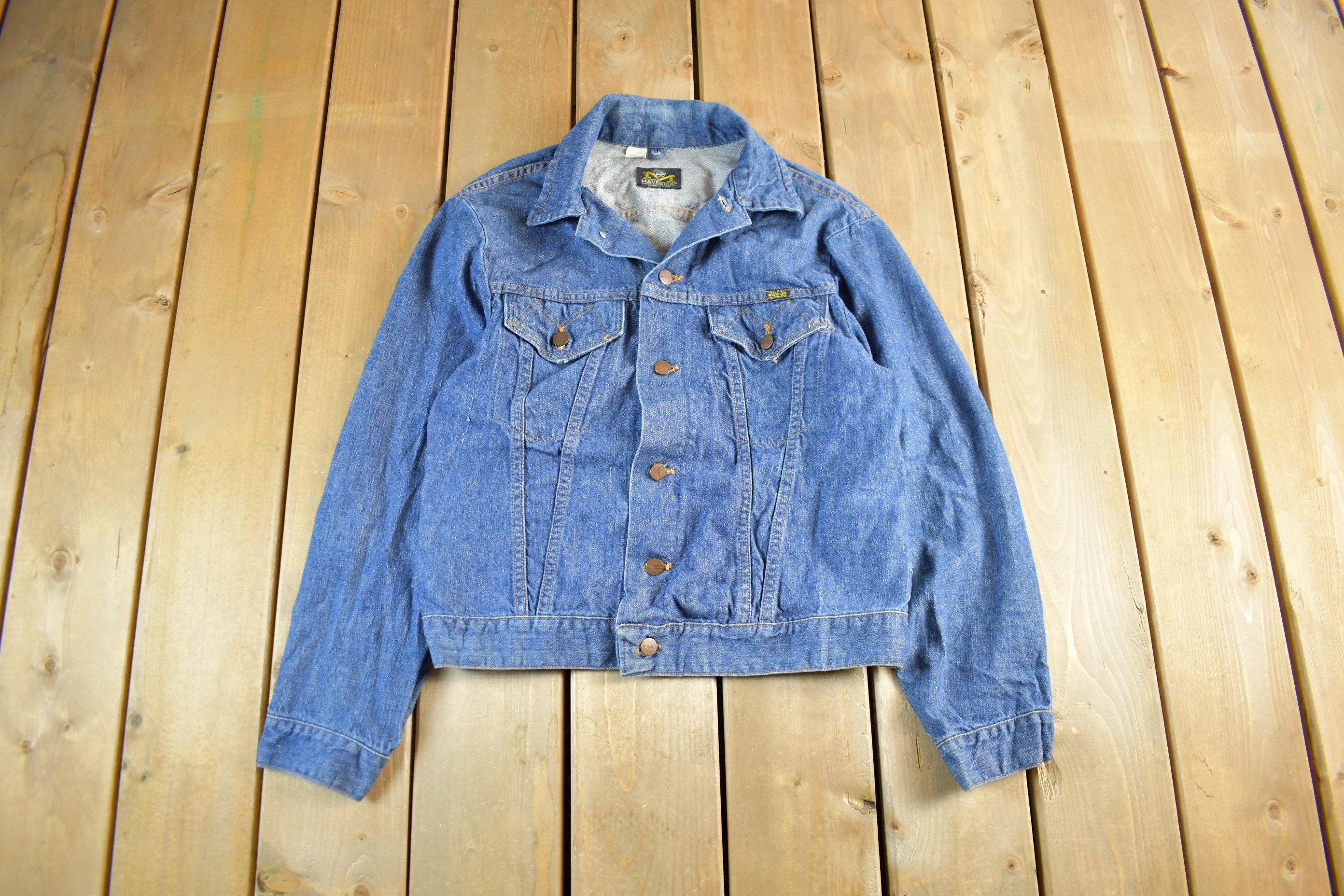 Vintage 1970s Maverick Denim Jean Trucker Jacket Men's S-M