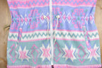 Vintage 1990s All Over Pattern Hooded Fleece Sweater