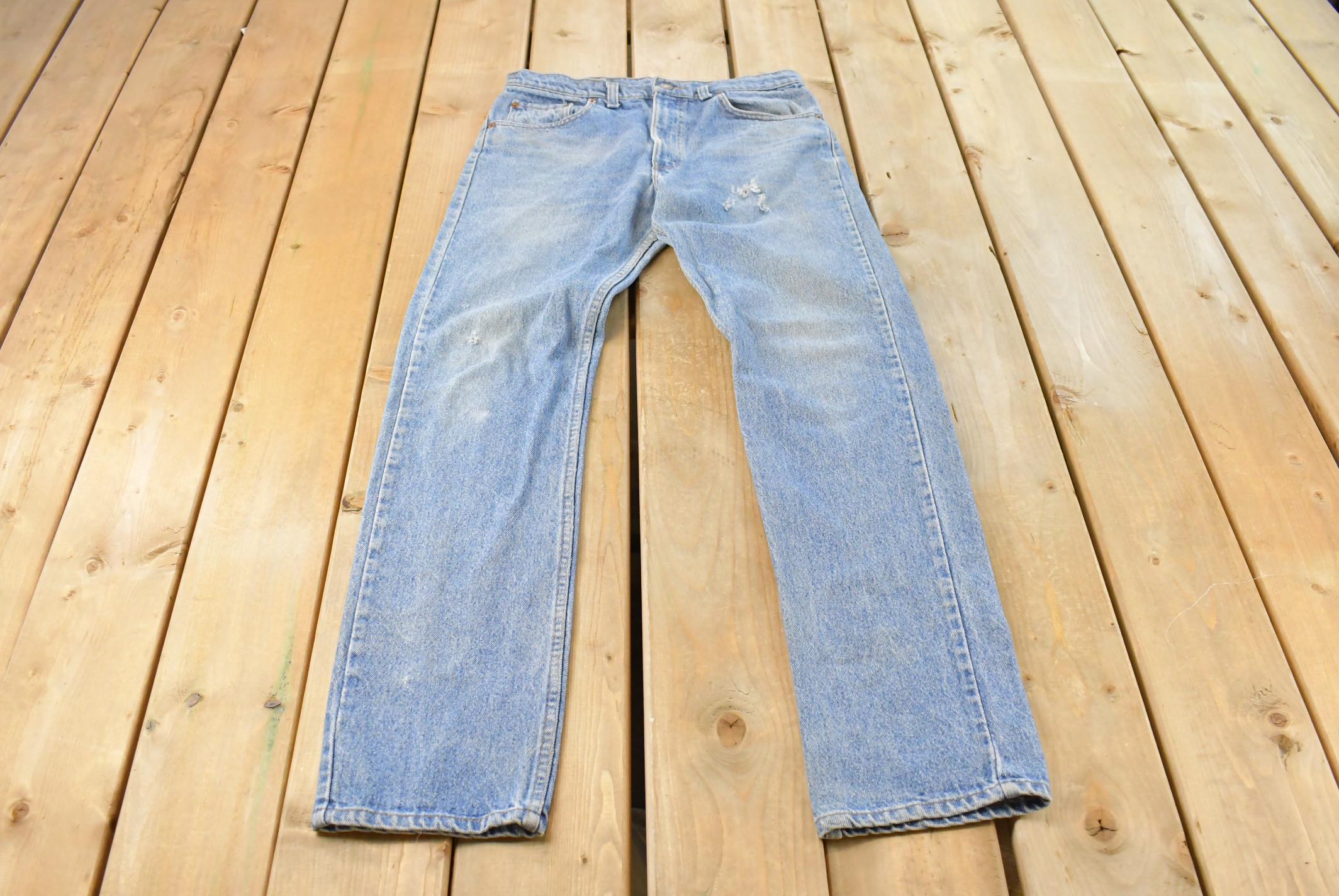 Vintage 1990s Levi's 505 Regular Fit Denim Jeans Men's 32 x 33.5 / Regular Fit / 90s Levi's / Distressed Sun Faded Jeans