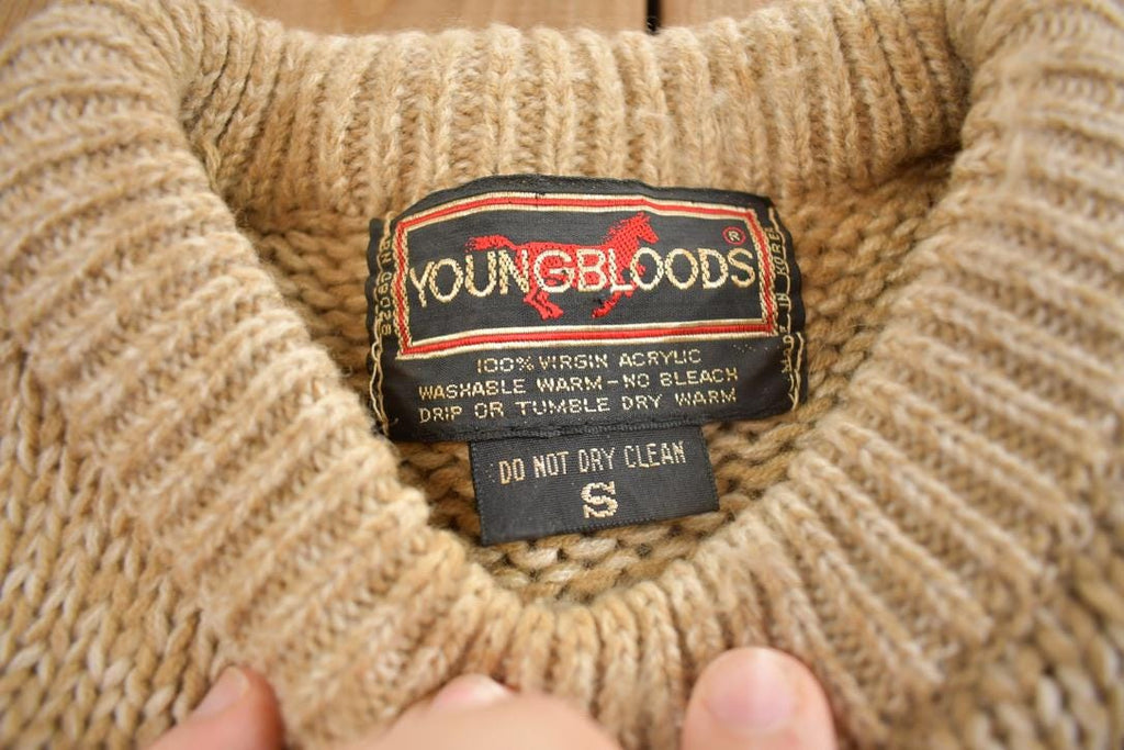 Vintage 1990s Youngbloods 3D Knit Crewneck Sweater