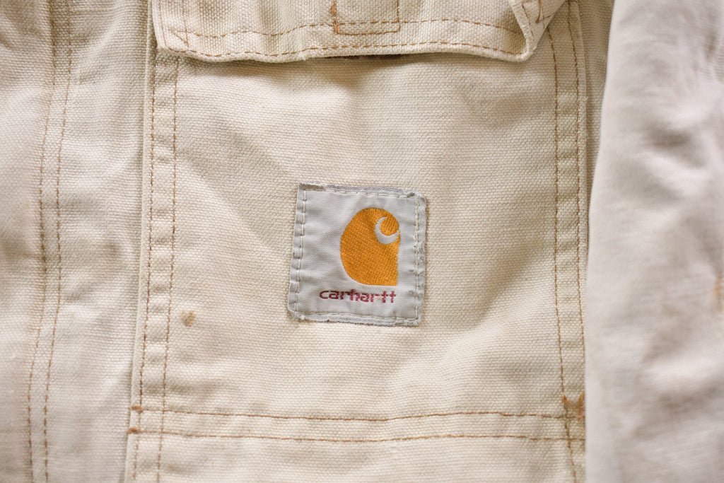 Vintage 1990s Naturally Distressed Quilted Traditional Carhartt Coat
