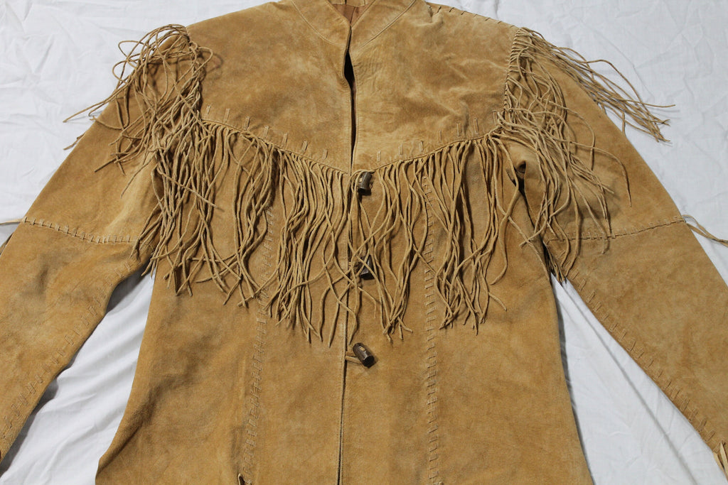 Vintage 1980s Skully Fringe Leather Jacket