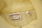 Vintage 1970s Sears Men's Sportswear 3D Cable Knit Cardigan Sweater