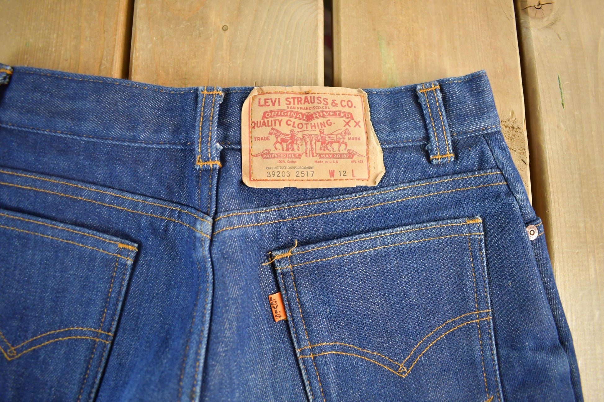 Vintage 1980s Levi's Orange Tab Lined Denim Jeans Women's 28 x 32