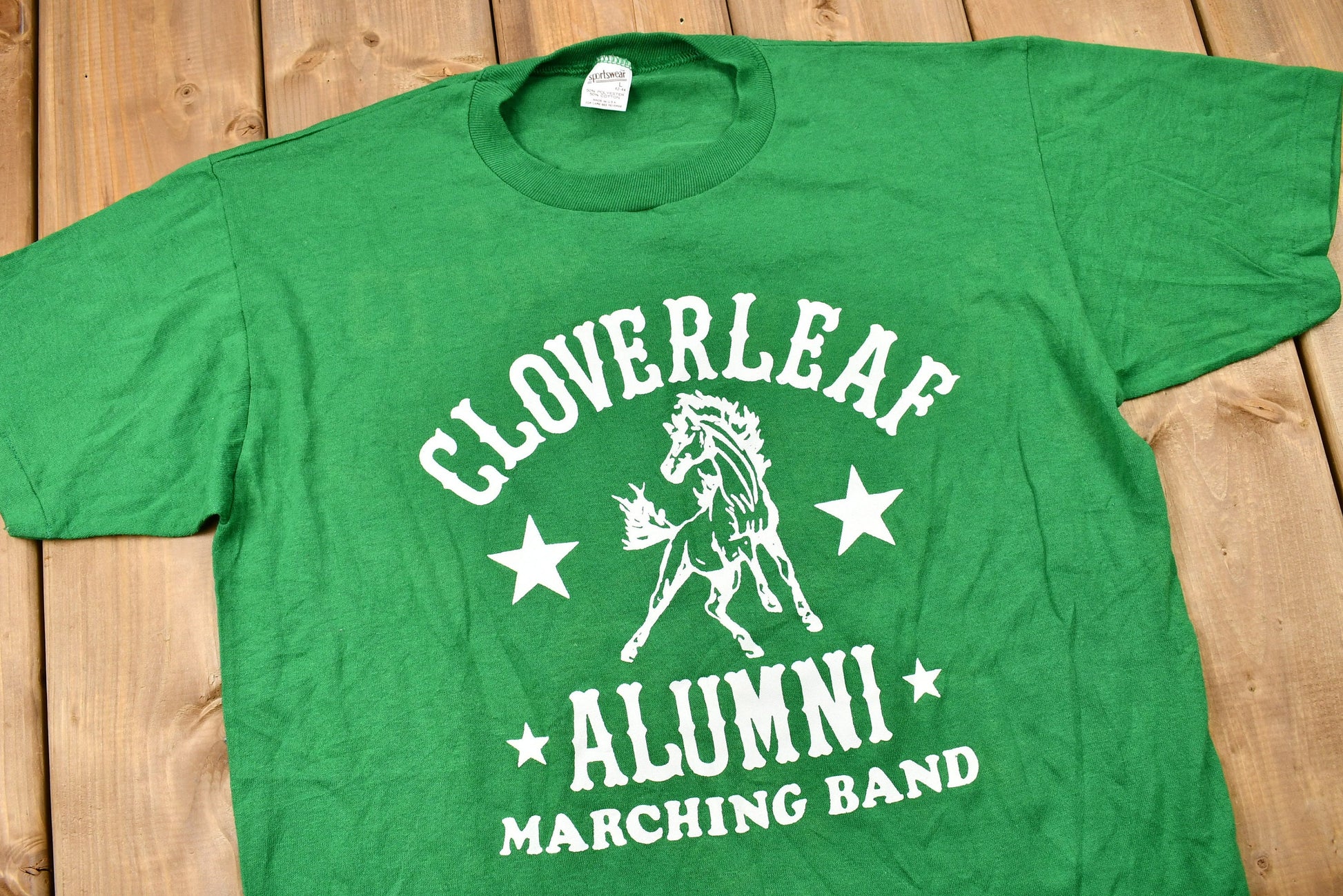 Vintage 1980s Cloverleaf High School Alumni Marching Band T-Shirt