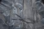 Vintage 1990s Danier Mens Full Length Heavy Leather Coat