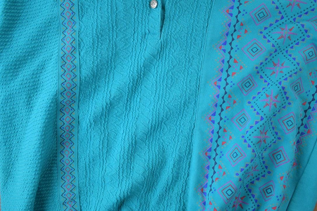 Vintage 1990s Blast Quarter Button Collared Crewneck Sweatshirt