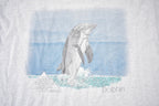 Vintage 1990s Dolphin Theme Poem Graphic T-Shirt Made In USA