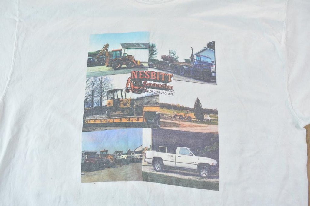 Vintage 1990s Nesbit Construction inc. Londesboro Ontario Single Stitch Graphic T-Shirt