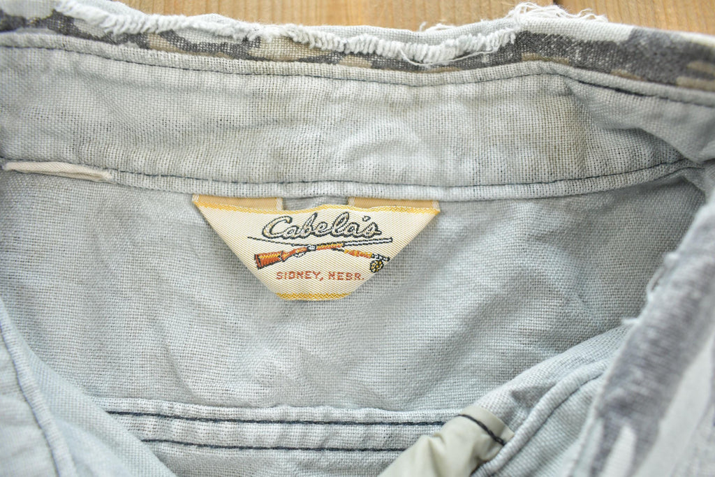 Vintage 1980s Cabelas Camouflage Button Up Shirt Made In USA