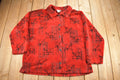 Vintage 1990s Red Cardinal Theme Fleece Sweater