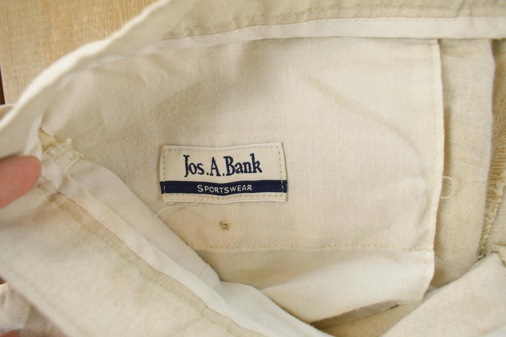 Vintage 1980s Jos. A. Banks Linen Pleated Trousers Men's 33 x 28