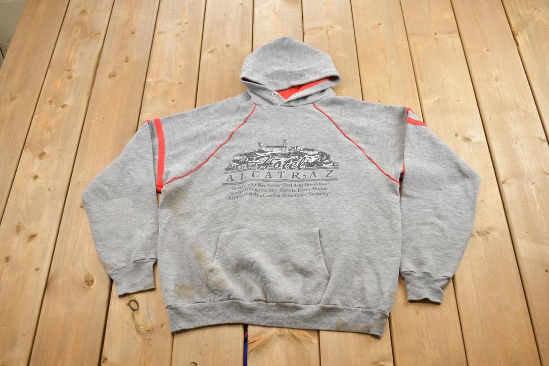 Vintage 1990s Alcatraz Graphic Hoodie