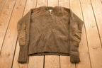 Vintage 1990s L.L. Bean Wool Knit Henley Sweater Women's S / 90s Knitted Sweatshirt / Outdoors