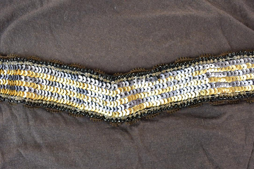 Women Vintage Vigoss Y2K Brown Sequin T-Shirt